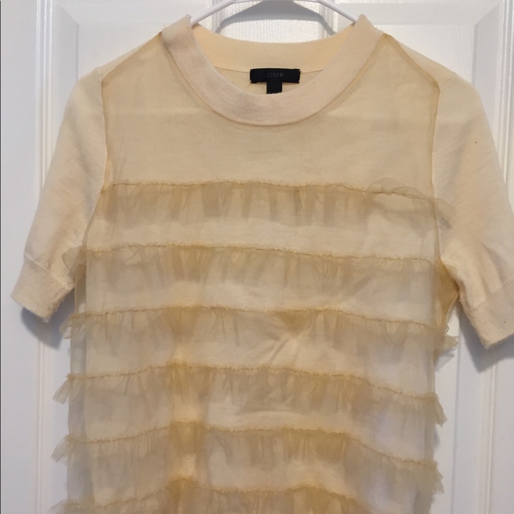 JCrew cream wool sweater